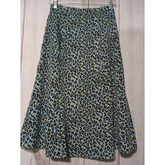 Sugar Lips‎ Skirt Ladies Extra Small Leopard Print Blue Yellow Leopard Print - Picture 2 of 8
